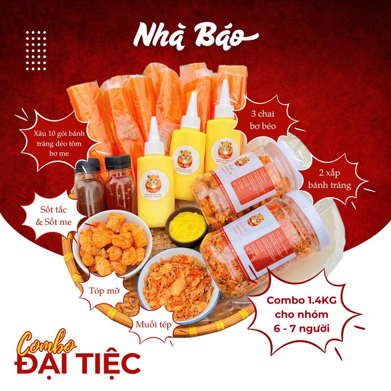 COMBO Bánh Tráng Nhà Báo, Bánh Tráng Phơi Sương Bơ Muối Tép Hành Phi, Đồ Ăn Vặt…