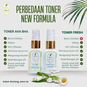 TONER RCI SKINCARE ORI UNTUK MENGANGKAT KULIT MATI, MENYEHATKAN dan MENCERAHKAN KULIT WAJAH toner racikan ijo skincare rci skincare REFORMULA