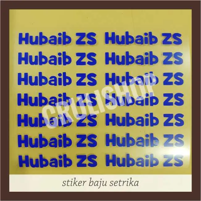 STIKER NAMA SABLON UNTUK DI KAIN/BAJU (C) 8-10 karakter termasuk spasi dan tanda baca (DM atau INBOX utk nama yg mau dibuat, contoh oke baru CO ya kak) tulis di note : nama yg mau dibuat stiker - ukuran - font - warna 4