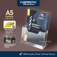 Gambar Carpentia | Brochure Holder Acrylic - Rak Tempat Brosur Akrilik - A5 Vertikal Portrait - Tipe A - [Pamflet Display Flyer Desk] dari Carpentia Indonesia Kota Tangerang Selatan 1 Tokopedia