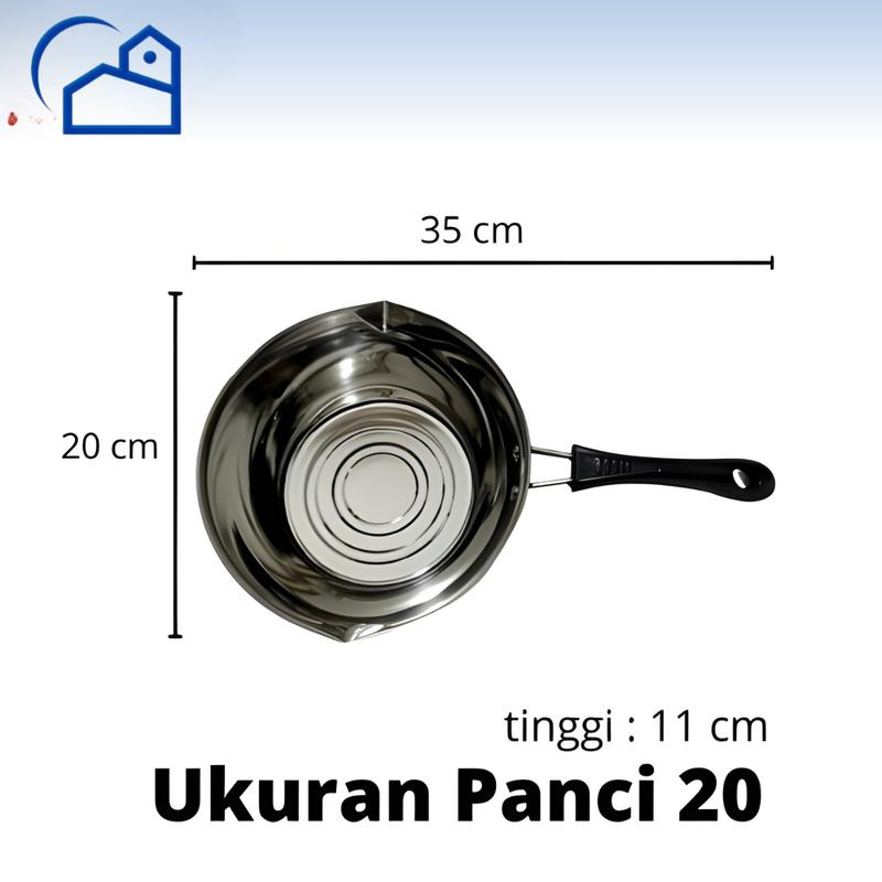 Panci Susu Milk Pot 18cm / 20cm panci susu Stainless Steel Milk Pan Kuah Mie Multifungsi 3