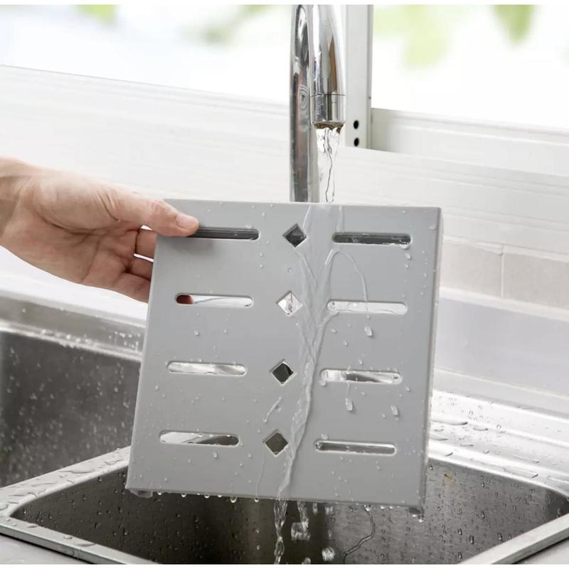 [SG SELLER] Wall-Mounted Adhesive Drain Knife Rack Holder Storage Container Cutlery Organizer for Kitchen 6