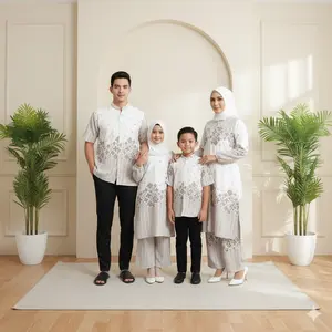 Nuansa Family Set Sarimbit Couple Lebaran Rayon Premium Jumbo Busui Setelan Atasan Bawahan Wanita Celana Kulot Panjang Kemeja Dewasa Anak Adem Tebal Nyaman