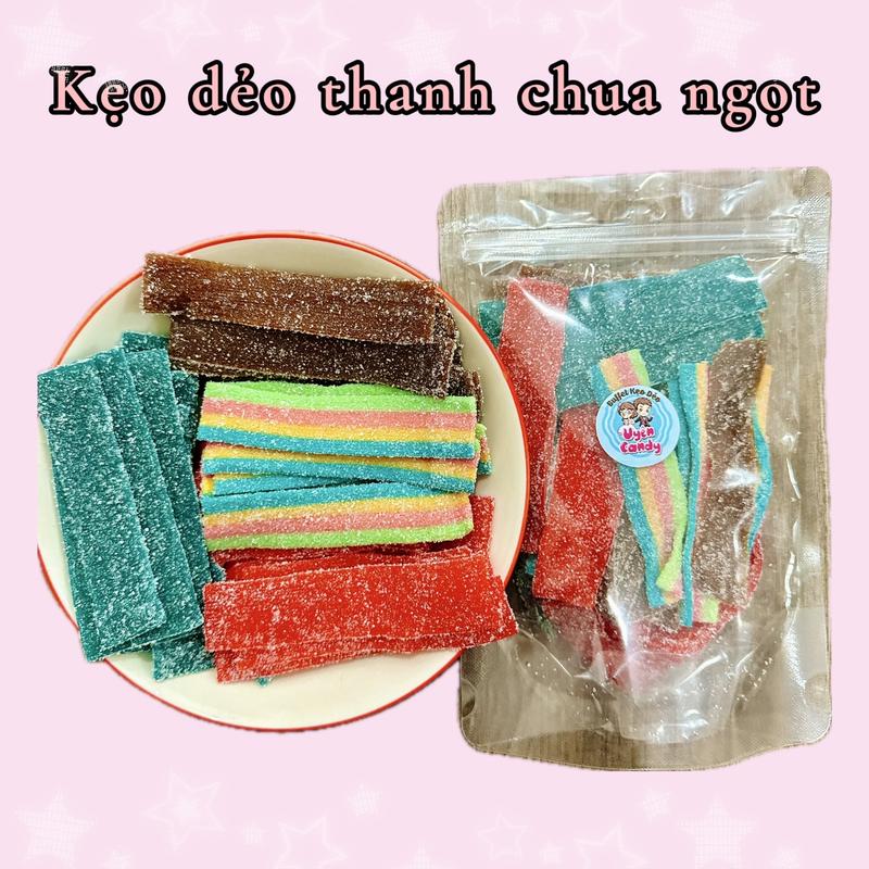 Túi Zip 200g Mix Vị Kẹo Dẻo Thanh Chua Ngọt, Kẹo Dẻo Thanh Phủ Đường, Hương Vị Thơm Ngon, Dễ Ăn, Đồ Ăn Vặt