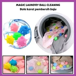 SL - [10 Pcs] Bola Pembersih Pakaian Laundry Alat Pembersih Baju Pencuci Pakaian AntiKusut Washing Laundry Ball