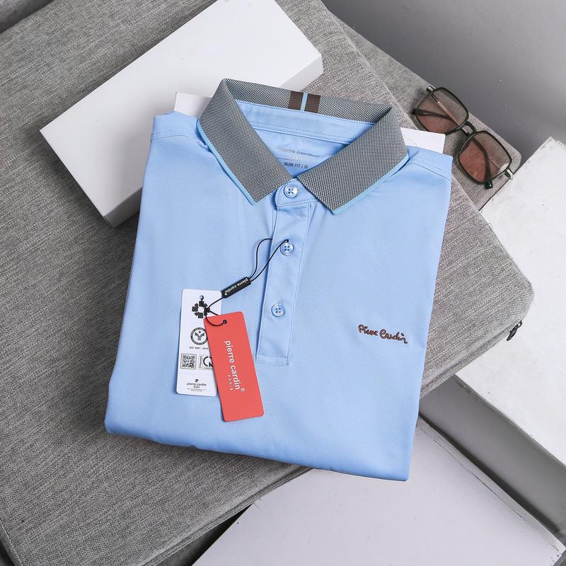 Áo polo, áo thun nam màu xanh nhạt hàng xuất dư xịn phong cách Hàn Quốc