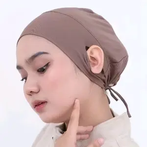 Saufa Hijab -Ciput Lubang Tali Anti Budeg Jersey Premium Inner Ciput Tali Lubang Telinga Anti Pusing