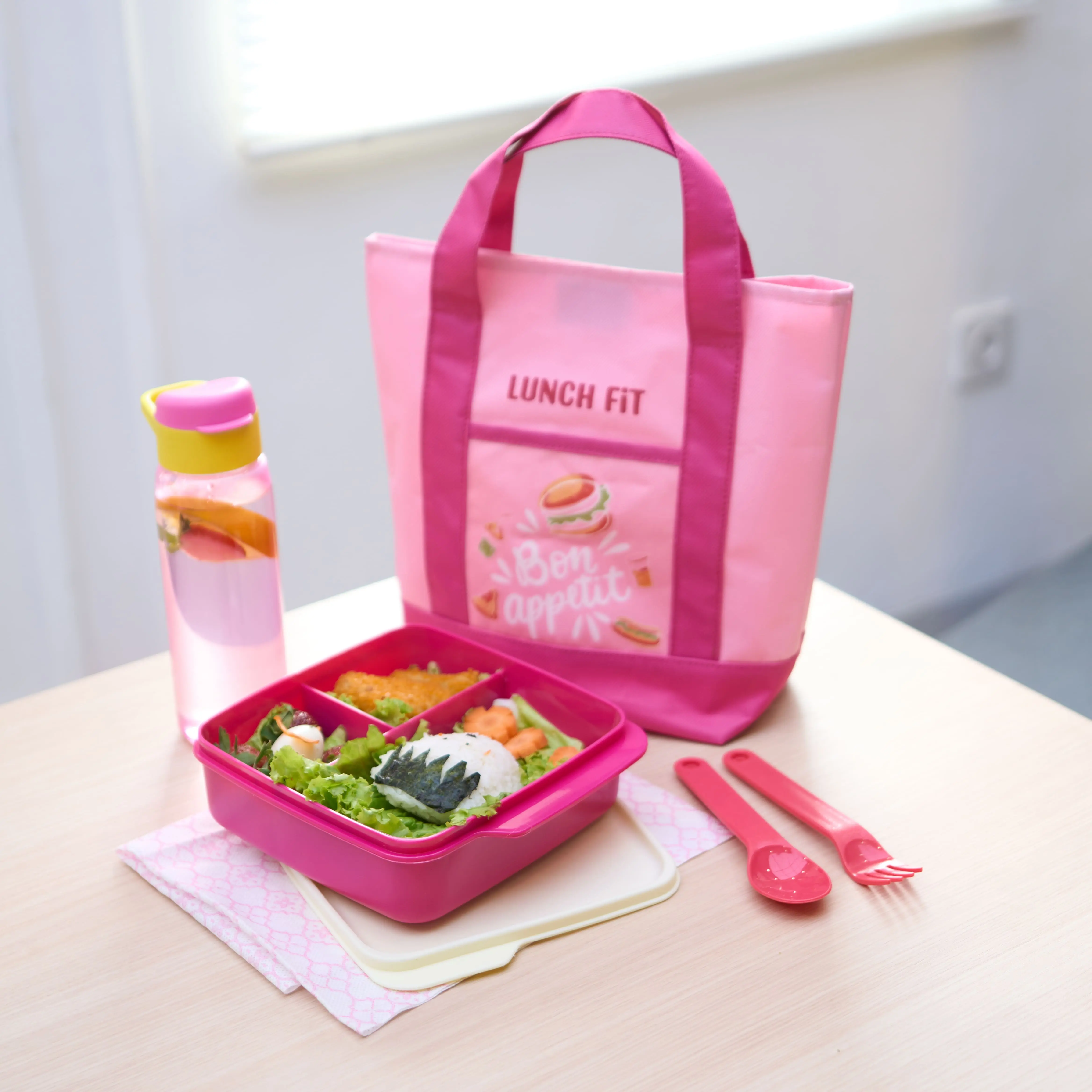 MODERNO Xavia Lunch Bag Set Of 4 Pcs / Tas Bekal Makan simple