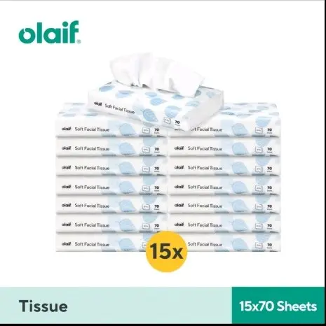 [bundle]Olaif soft facial tissue , tissu wajah-15packs ×70sheets