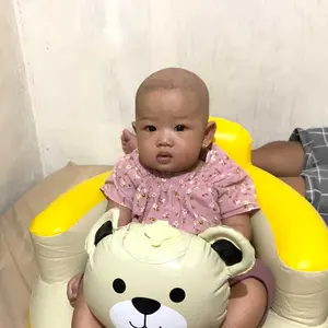 [1KG 4PCS] KURSI POMPA BEBEK SOFA BAYI LIPAT POMPA ORIGINAL MURAH IMPORT Makan belajar duduk balon Baby Chair Model Tiup Bebek Dengan Music Musik Dudukan
