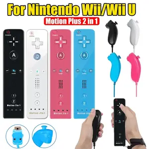Terlaris For Nintendo Wii U Joystick 2 in 1 Motion Plus Wireless Remote Gamepad Controller Set with