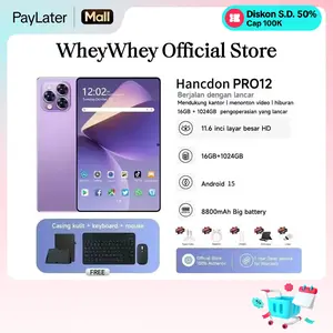 Bisa COD Tab Pro12 Tablet PC Baru Android 15 murah11.6inch 16GB+1TB Wifi 4G/5G Dual SlM smart Tablets 1024GB Untuk Anak Belajar hp tablet gaming tab BluetoothLayar