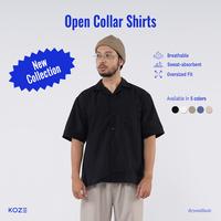 Gambar KOZE Open Collar Shirt All Color - Kemeja Kerah Terbuka Lengan Pendek Semua Warna 2.0 - BROKEN WHITE, M dari koze shop Kota Administrasi Jakarta Timur 1 Tokopedia