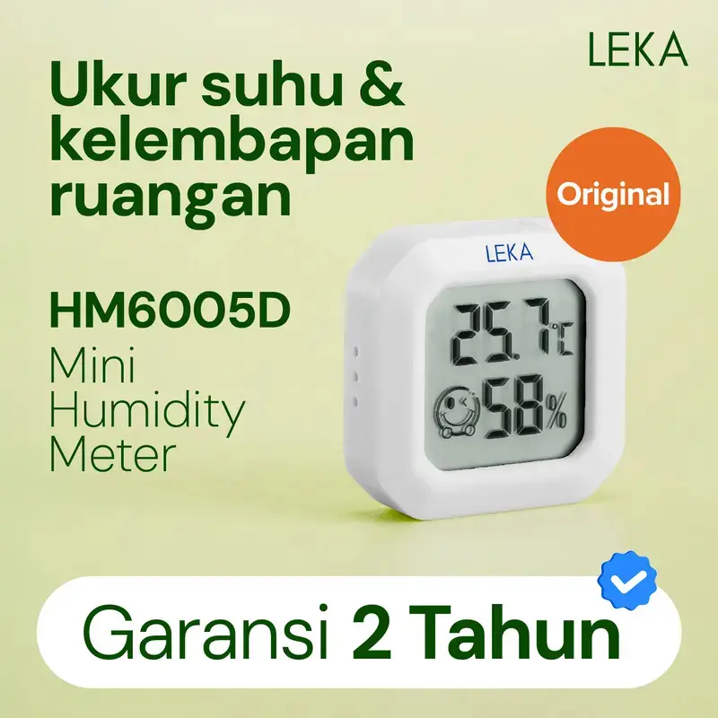 LEKA HM6005 Mini Humidity Meter - Hygrometer Thermometer Ukur Lembab Ruangan 1