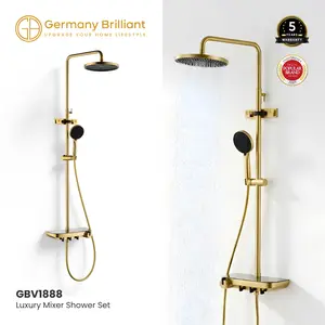 Germany Brilliant Shower Tiang Set Column Keran Mixer Kran Air Panas Dingin GBV1888 Series