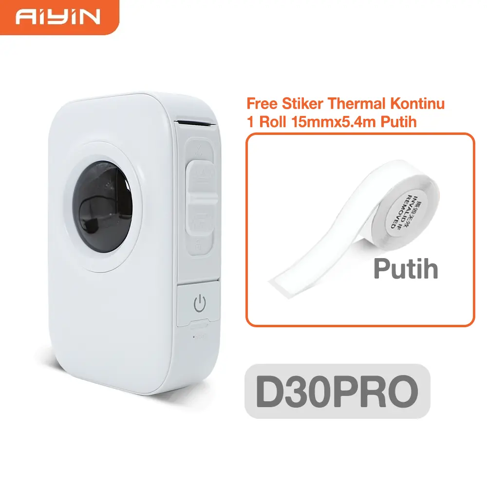 D30 Pro Putih Gratis 1 Rol