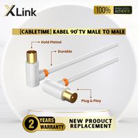 Gambar CABLETIME Kabel Antena TV Parabola CCTV Coaxial Cable Male to Male Bentuk Siku - CF36, 1M dari XLink Jakarta Kota Administrasi Jakarta Barat 1 Tokopedia