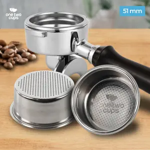 One Two Cups Filter Basket Portafilter Single Wall Breville 51mm - DL-01
