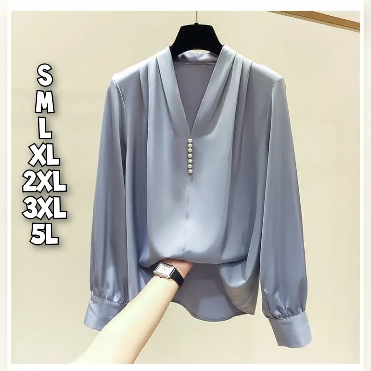 SHEIRA BLOUSE - SIZE 5L 3XL 2XL XL L M S - ATASAN WANITA JUMBO - BLOUSE WANITA JUMBO - ATASAN KOREAN STYLE