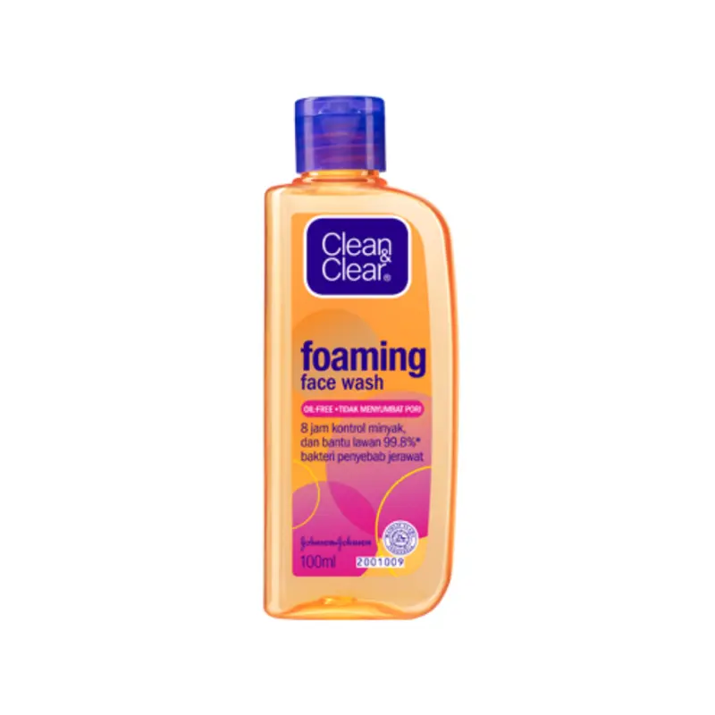 Paket Twin Pack Clean & Clear Foaming Face Wash Oil Free & Glowing Skin 100 ml x2 Pcs 5
