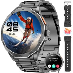 多機能スマートウォッチ、1カウントUSB充電ファッションデジタルウォッチ（2ストラップ付き）、女性と男性のためのスポーツモード付きスポーツウォッチ