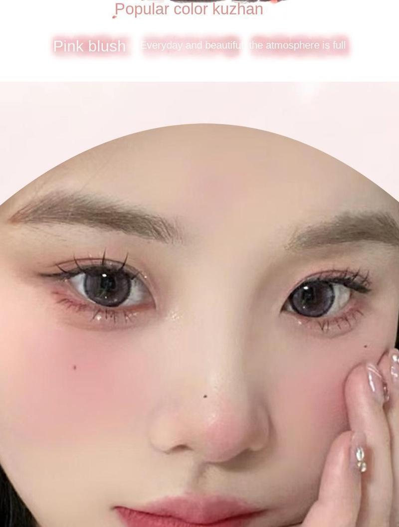 Product Introduction of Phấn má hồng dạng bột Vigor Bangbang, que làm nổi bật màu sắc tự nhiên và bền bỉ, dễ thương và gợi cảm, khuôn mặt cô gái mờ 8