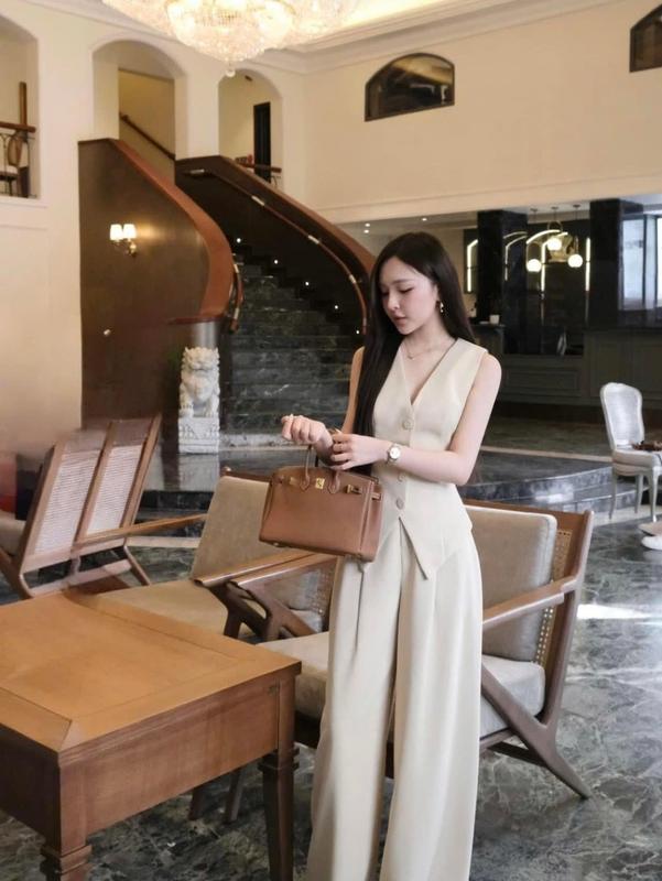 YM Concept Bộ Set Gile Vạt Xéo Kèm Quần Suông Ống Rộng - Outfit Sang Trọng, Tôn Dáng D0936