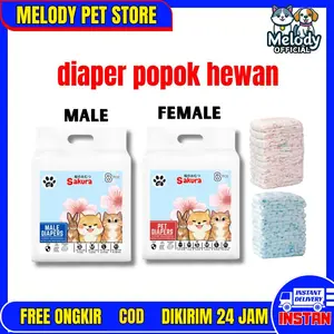 DIAPER POPOK HEWAN PELIHARAAN ANJING KUCING - Popok Kucing Anjing Popok Diapers Monyet Cat Dog Belly Belt Mens Diaper