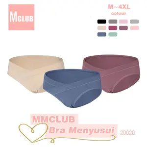 Celana Dalam Bersalin Katun Peregangan Mulus CD Bersalin Pinggang Rendah 20020 Hamil Ibu Bumil Wanita Busui Putih