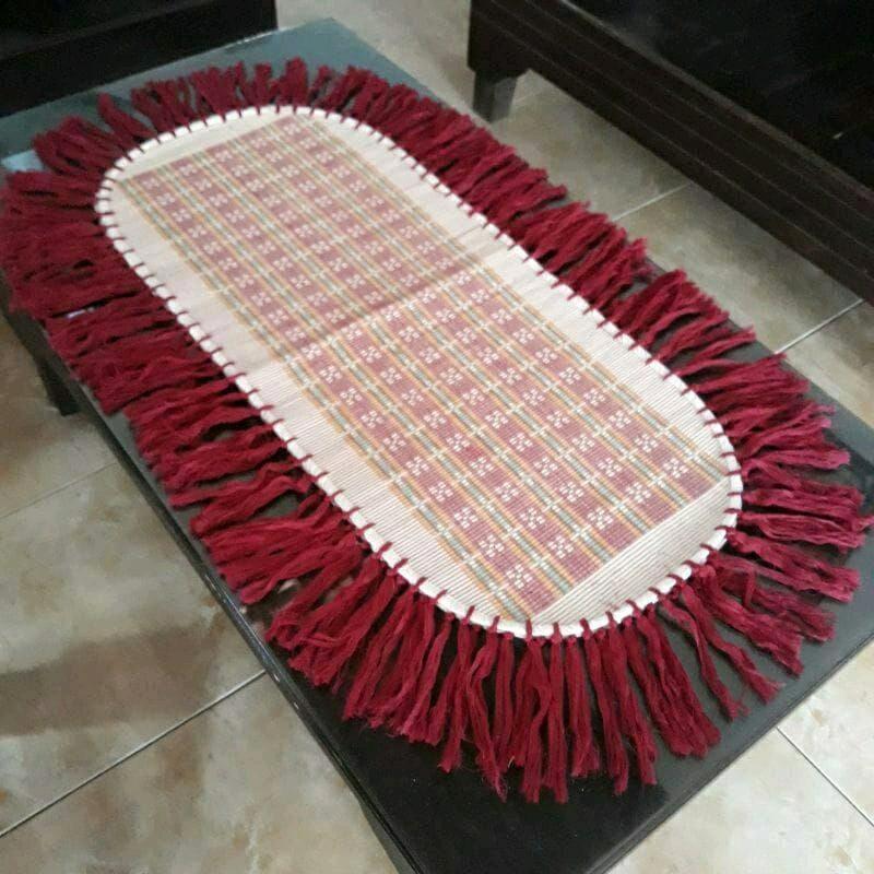 Taplak meja tamu pinggiran Benang rajut tradisional 3
