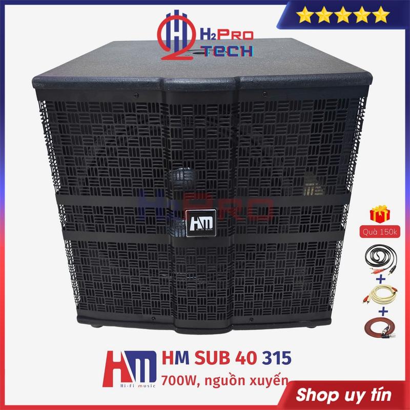 Loa Siêu Trầm Bass 40 HM 315 700W (Tặng Dây Canon, AV) Nguồn Xuyến Đồng Coil 76, Loa Sub Điện Bass 40 Cao Cấp Đánh Cực Căng - H2pro