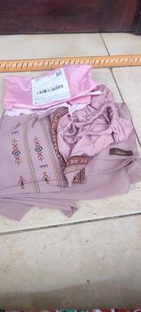 Product Review of Lotun Hana Series - Hijab Pashmina Instan Printing Motif Etnik Material Premium Simpel Mudah dipakai - Peach Rayon Ceruti from z**a 0