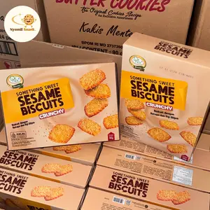 Sesame Biscuit Crunchy kartonan isi 24box (Biskuit dengan kelapa dan biji wijen)