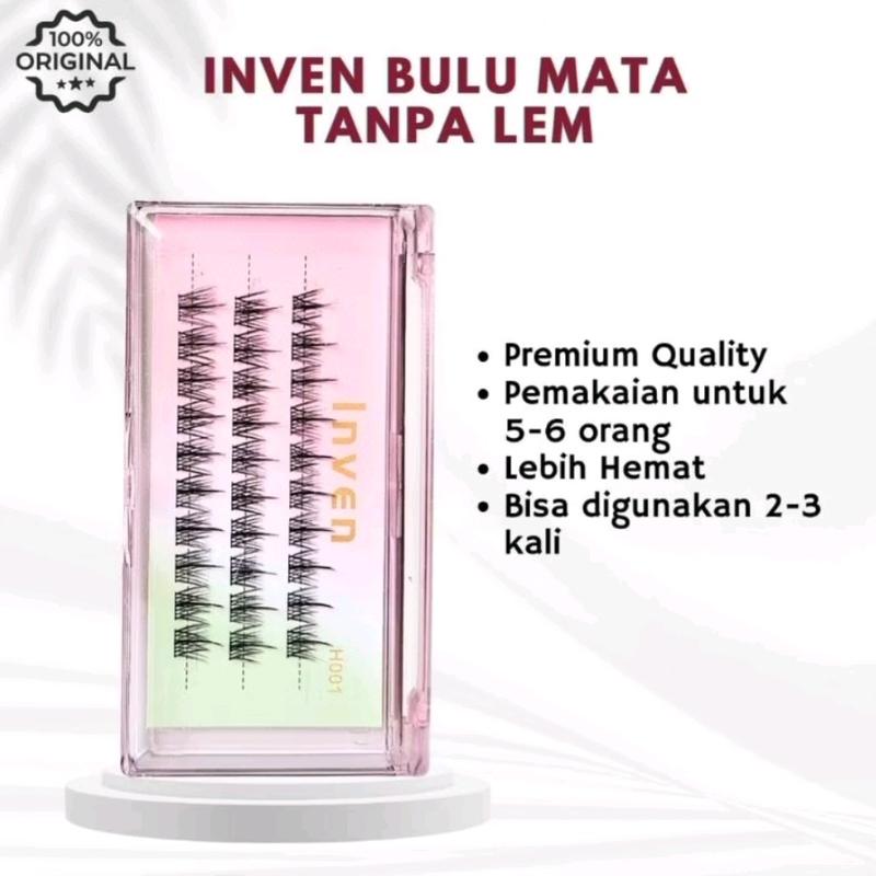 {BULUMATA TANPA LEM } inven eyelash H002 (bulu mata tanpa lem) extension extensions lembut ringan di mata wispy 5