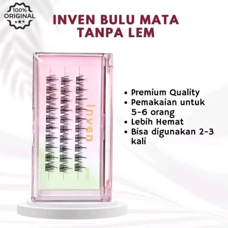 {BULUMATA TANPA LEM } inven eyelash H002 (bulu mata tanpa lem) extension extensions lembut ringan di mata wispy 5