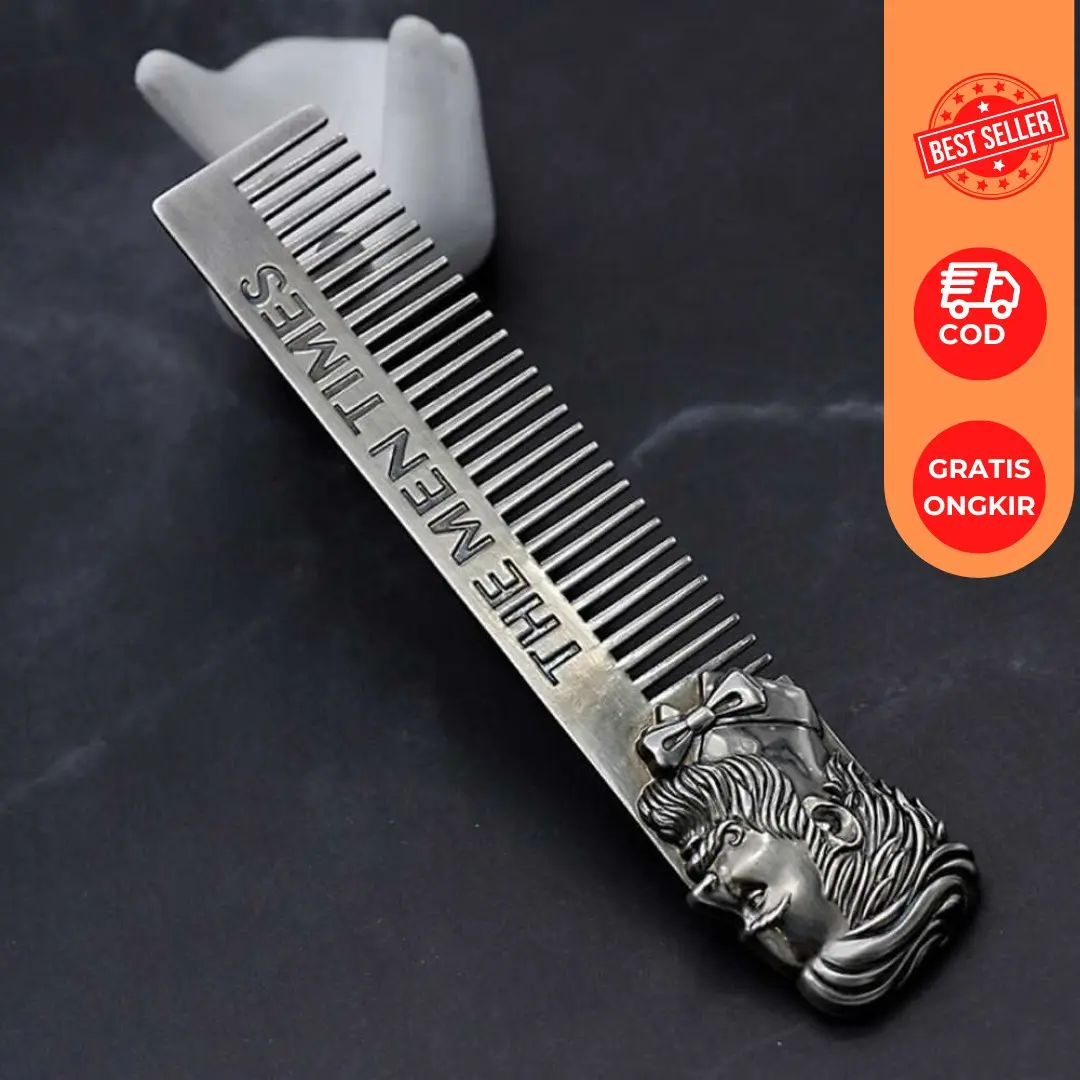 Sisir Mini Portable MR-01  Anti Karat Stainless Steel Maskulin Stylish Sisir Saku Nyaman Digunakan