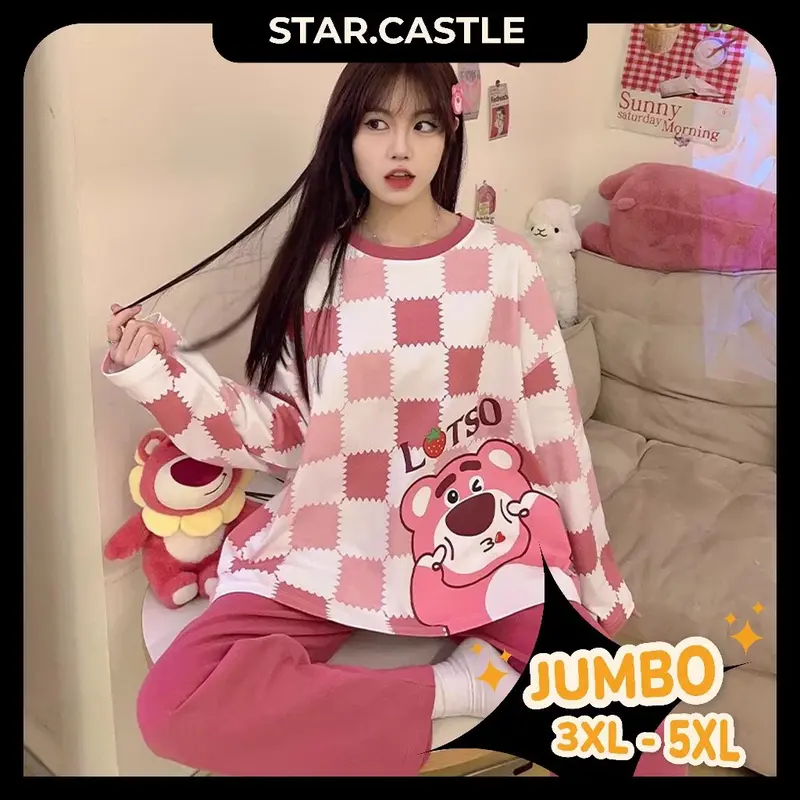 2-5XL piyama  jumbo | Piyama Jumbo Wanita 5XL  | piyama  jumbo |Baju Tidur Jumbo 5XL | Piyama Oversize Wanita Dewasa | Baju Tidur Wanita Dewasa Jumbo Set 0