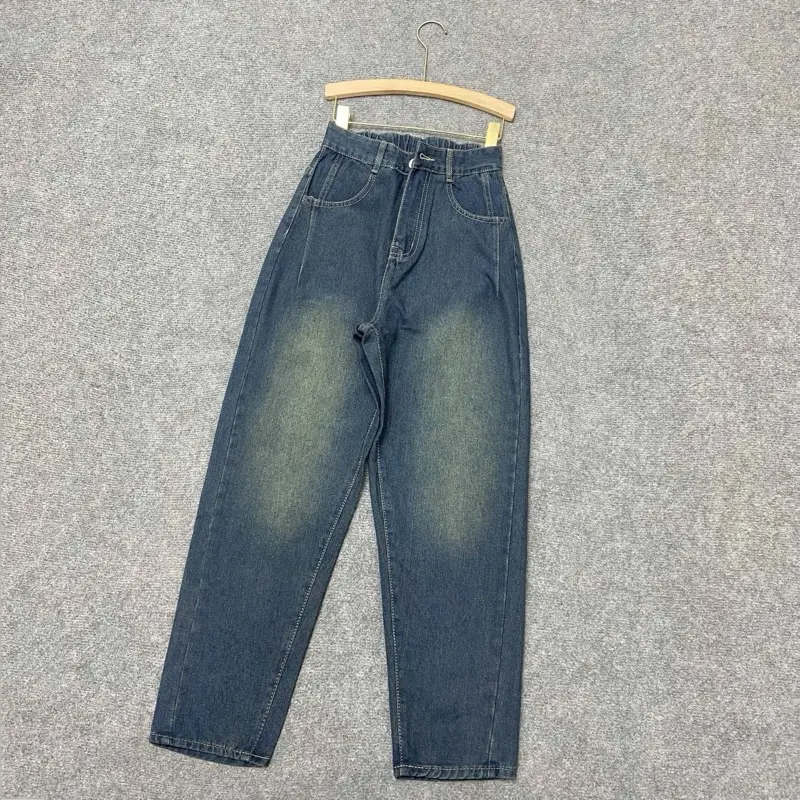 Quần jean nữ bigsize lưng chun co giãn eo vải mềm cho nữ kiểu dáng baggy Đậu bigsize -Q524
