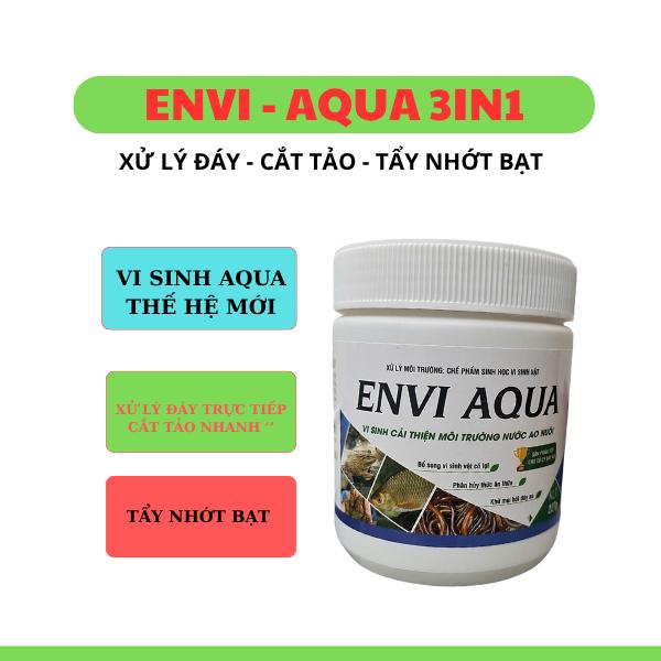  ENVI AQUA Lon 227g Xử lý đáy ao  phân huỷ thức ăn dư thừa  giảm khí độc môi trường nuôi  bổ sung vi sinh vật có lợi cho tôm  cá  ếch . vi  sinh  làm  trong  nước visinh 