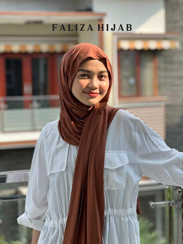 FALIZA Hijab Pashmina Kaos Rayon Premium 5