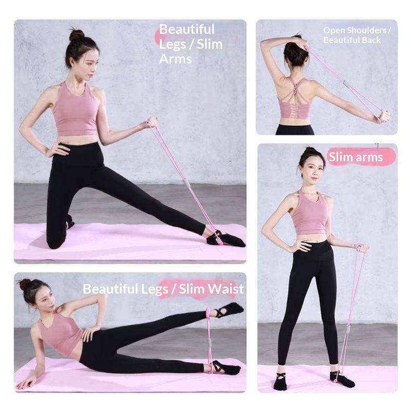 Dây Kéo Tập Thể Dục Hình Số 8 Mở Vai Tạo Dáng Lưng Dụng Cụ Gym TPE Dây Đàn Hồi Giảm Cánh Tay