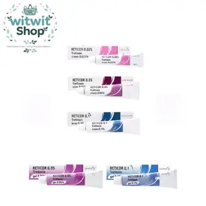 Reticor 0.025%,0.05% & 0.1% 15 gram - Cream & Gel untuk Perawatan Kulit Berjerawat
