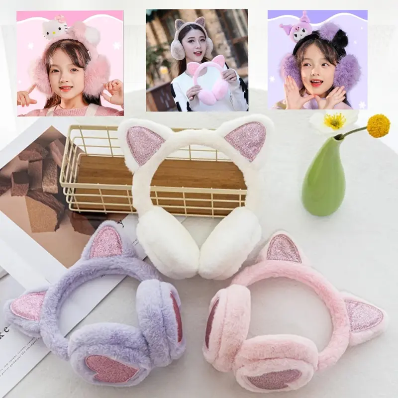 Bando Telinga Earmuff Winter Anak Dewasa Penutup Telinga Ear Muff Ear Warm Motif Karakter Gliter 5