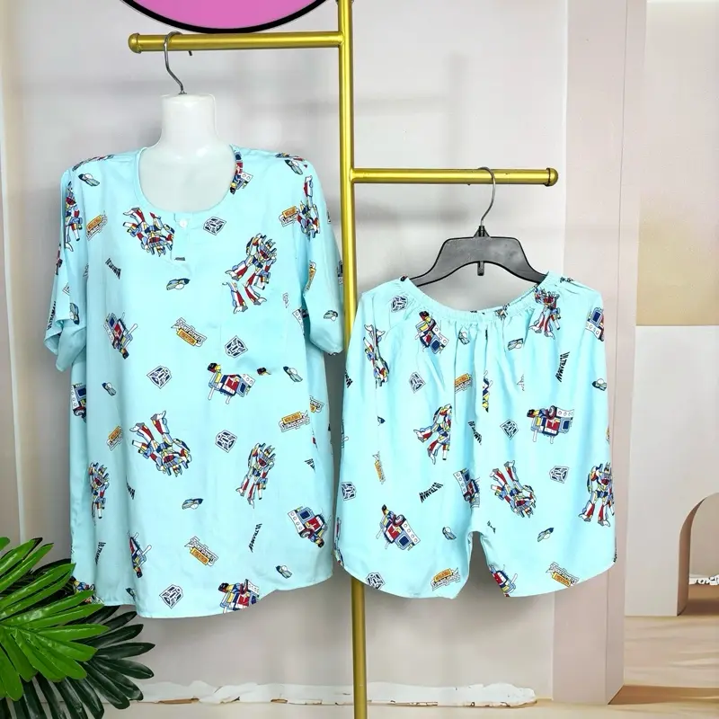 DQ10L- 21. Bộ Quần Ngắn Áo Tay Ngắn Bé Trai. Chất Vải Tole Lanh Hai Da. Size 18kg - 75kg.
