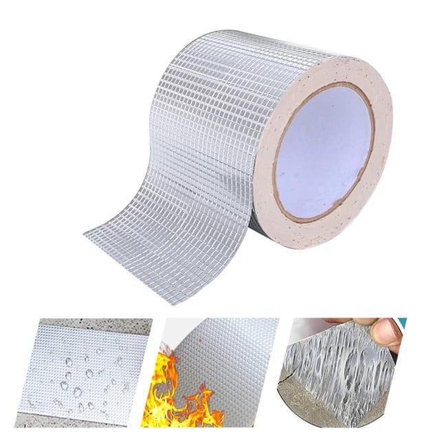 Product Introduction of LAKBAN ANTI BOCOR 5cm & 10cm X 5M AIR ALUMUNIUM FOIL BUTYL SUPER WATERPROOF TAPE TAMBAL SILVER / Isolasi Double Tape Waterproof untuk 29