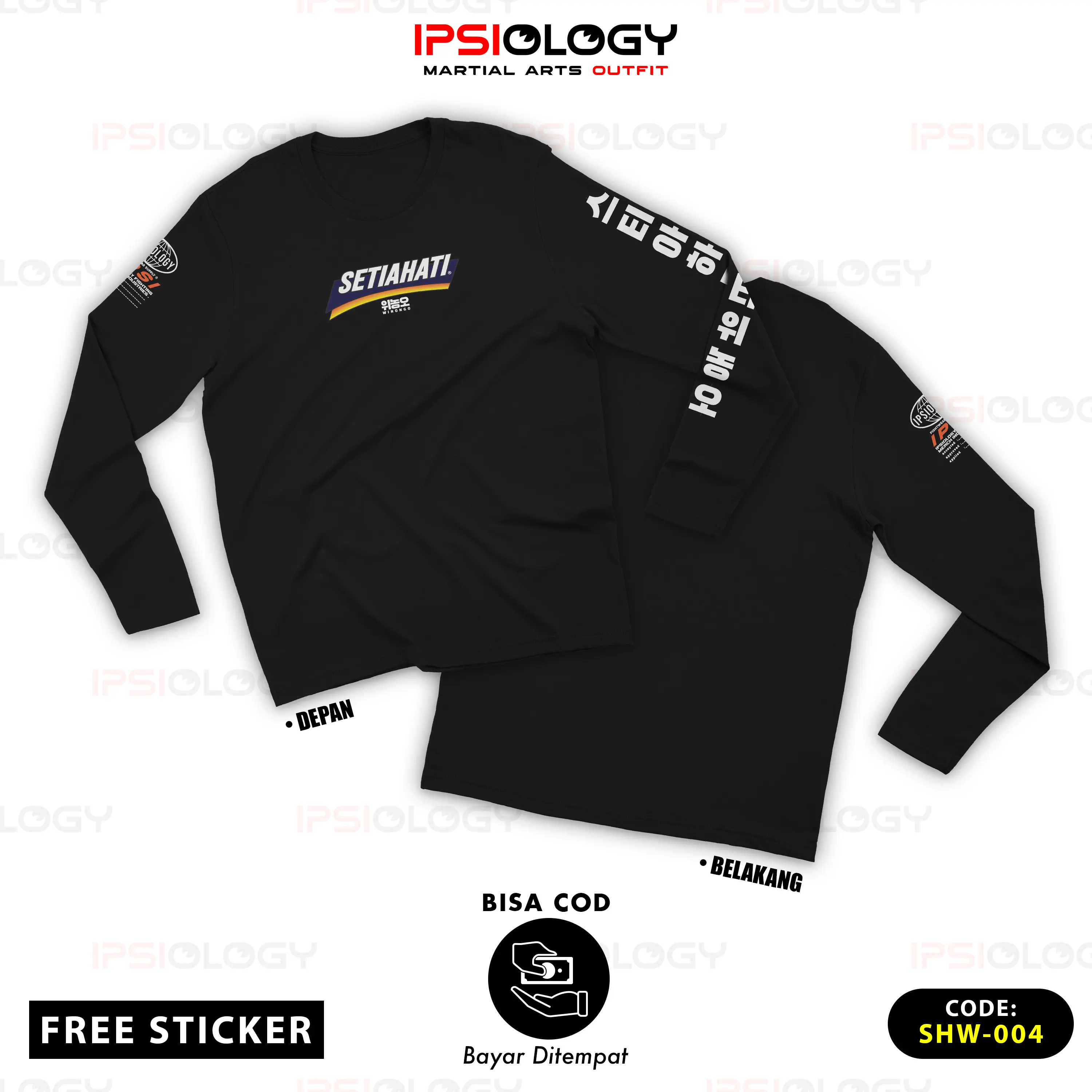 WINONGO RACERTEES V1 SIMPLE Kaos Panjang PSHW Setia Hati Pria Wanita 24S Cotton Combed