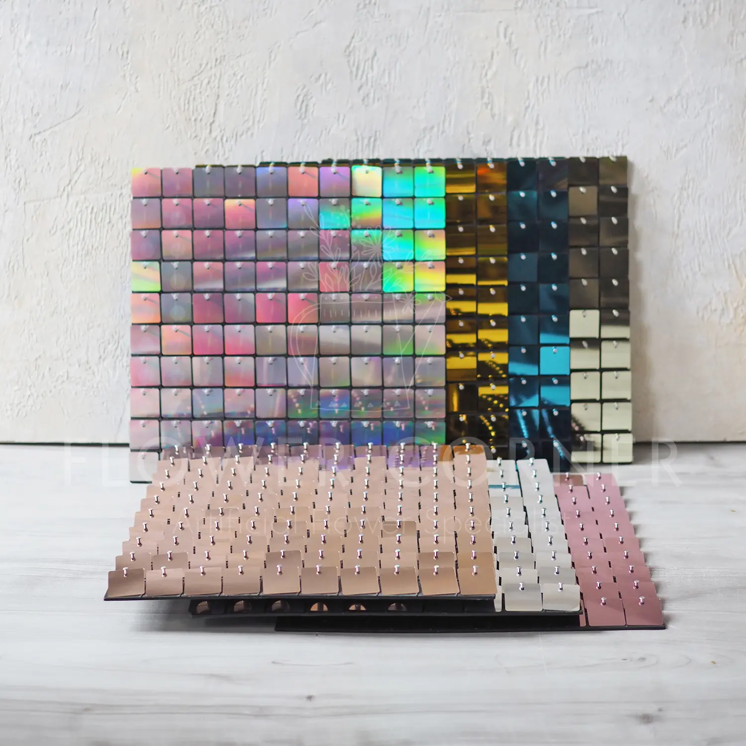 5 Pcs Sequin Shimmer Tile Wall Panel Backdrop (A24001)