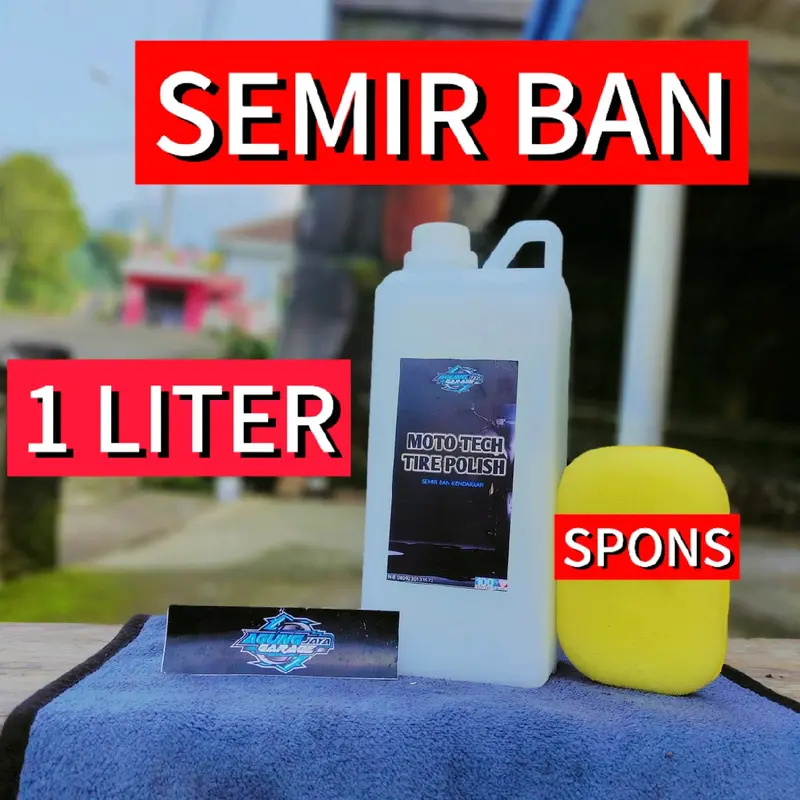 Silikon pengkilap body motor dan mobil, penghitam ban free spons Car 3