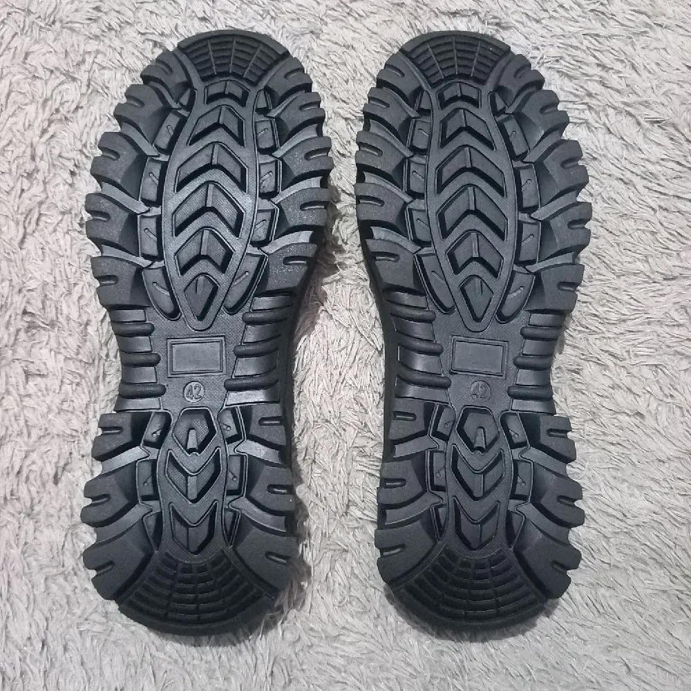 Sol Karet Outsle Karet Mentah Untuk Sepatu Safety King Cheetah Krisbow Maupun Sepatu PDL TNI Empuk Lentur Kuat Hitam Pria Shoe