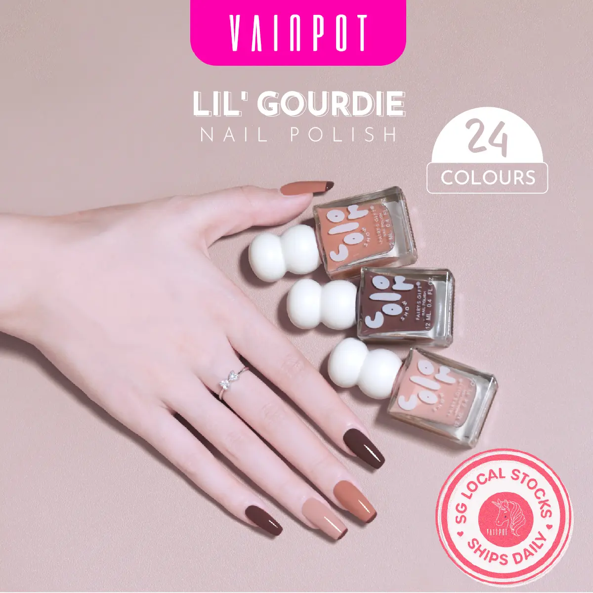 FAIRY'S GIFT Lil's Gourdie Series Quick Dry Nail Polish - 24 Colours - 12ml